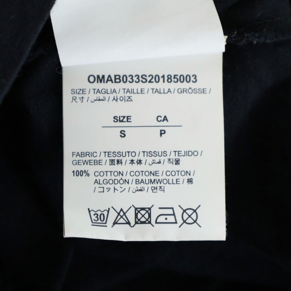 OFF-WHITE(オフホワイト) AIRPORT TAPE DOUBLE TEE HOODI OMAB033S20185003 エアポート テープ ダブル ティー プルオーバーフーディー パーカー ブラック