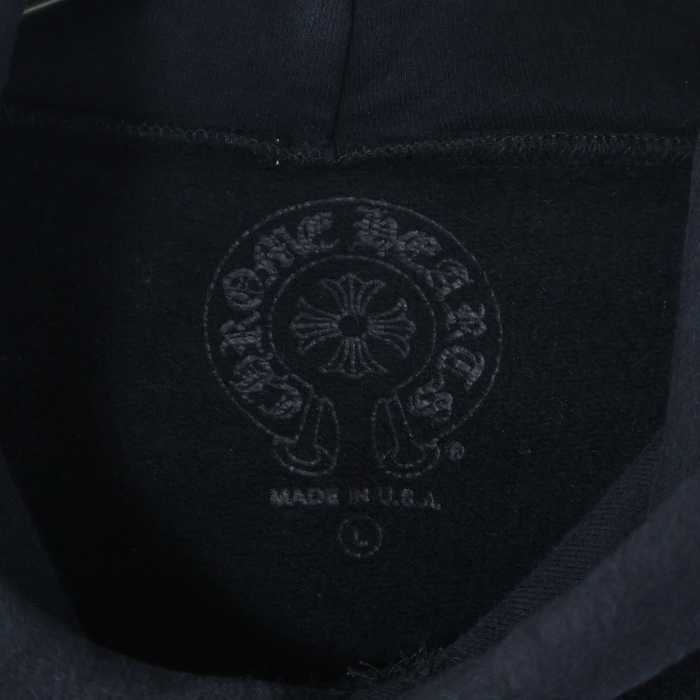CHROME HEARTS(クロムハーツ) SCROOL HOODIE スクロールラベル スウェットプルオーバーフーディーパーカー ブラック