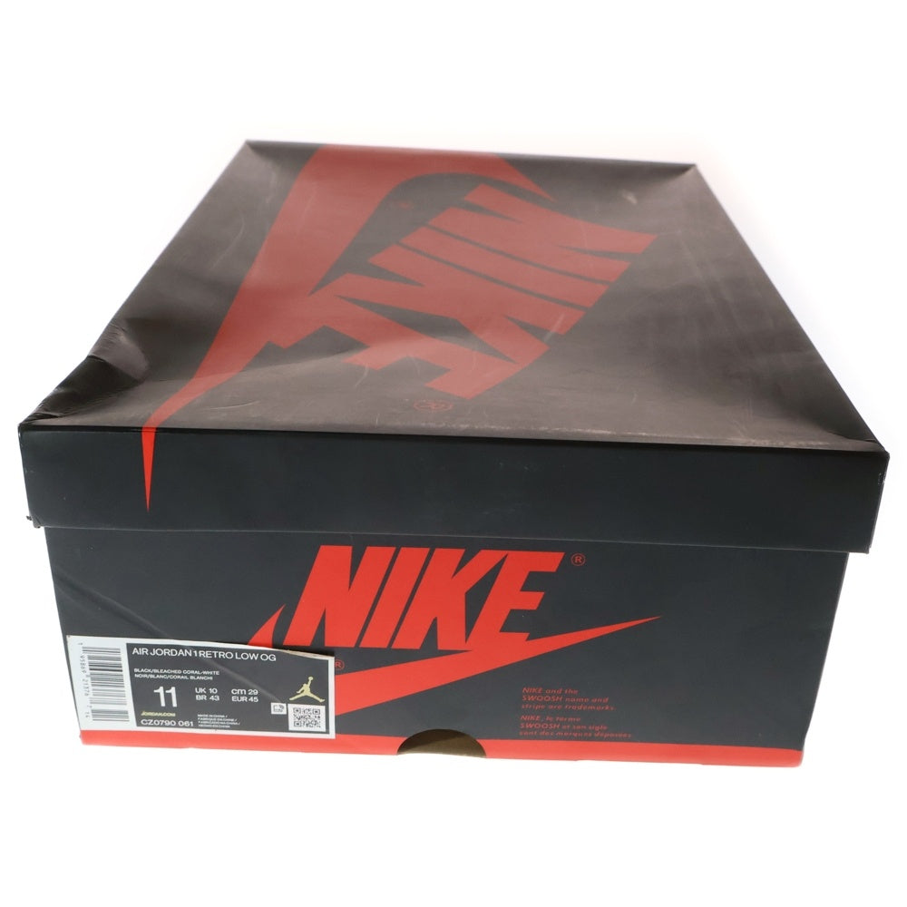 NIKE(ナイキ) AIR JORDAN 1 LOW OG BLEACHED CORAL CZ0790-061 エアジョーダン1 ブリーチドコーラル ローカットスニーカー シューズ US11/29.0cm ブラック/ピンク/ホワイト