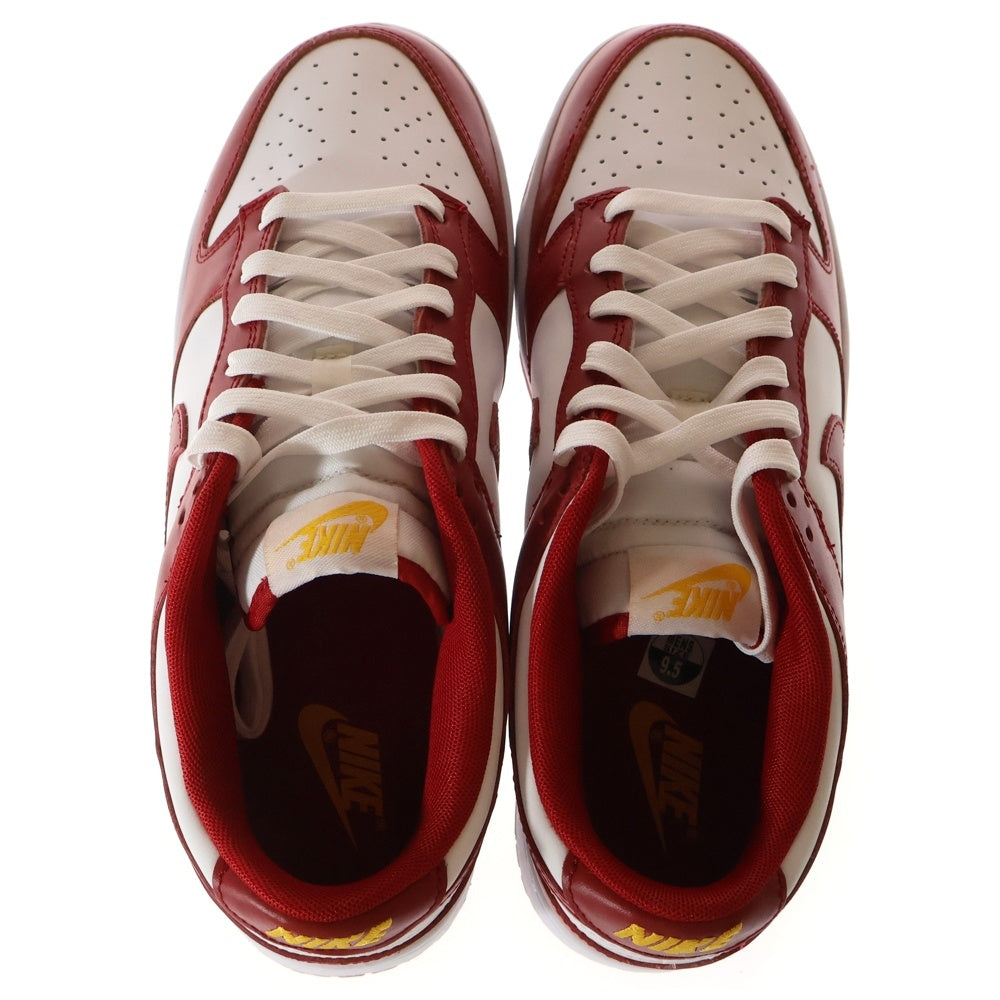 NIKE(ナイキ) DUNK LOW RETRO GYMRED DD1391-602 ダンク ジムレッド ローカットスニーカー US9.5/27.5cm レッド/ホワイト