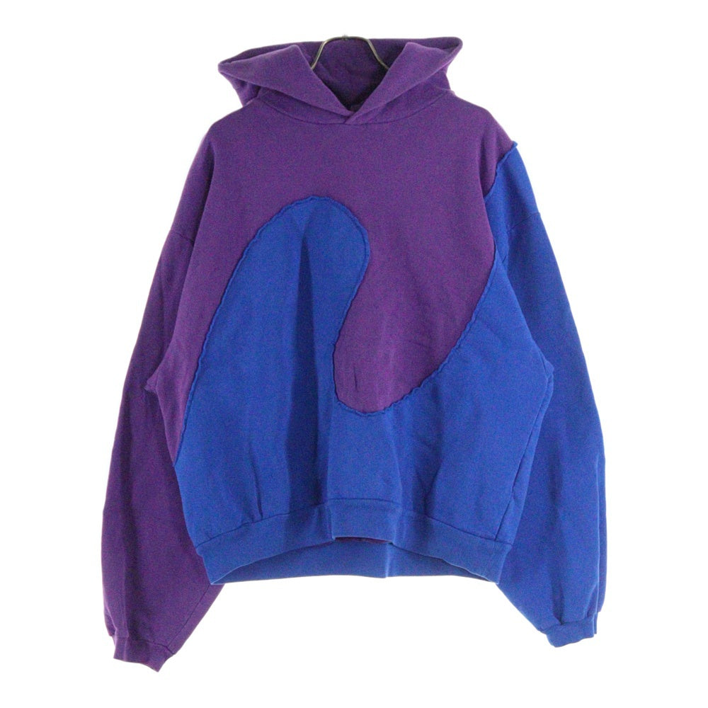 ERL(イーアールエル) Spiral Hoodie ウェーブ スウェットパーカー フーディ ブルー/パープル