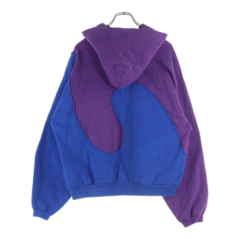 ERL(イーアールエル) Spiral Hoodie ウェーブ スウェットパーカー フーディ ブルー/パープル