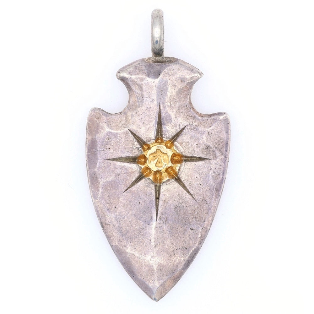 goro's(ゴローズ) メタル付き矢じり大 ペンダントトップ シルバー/ゴールド