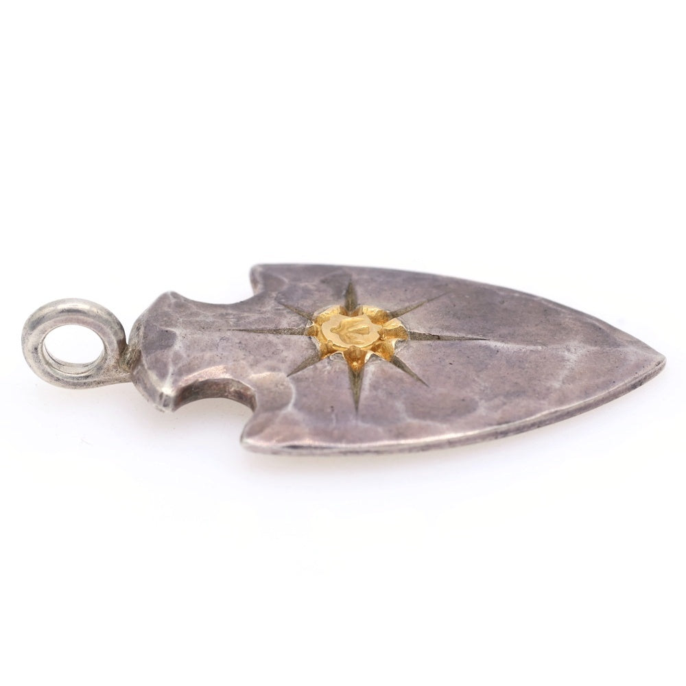 goro's(ゴローズ) メタル付き矢じり大 ペンダントトップ シルバー/ゴールド