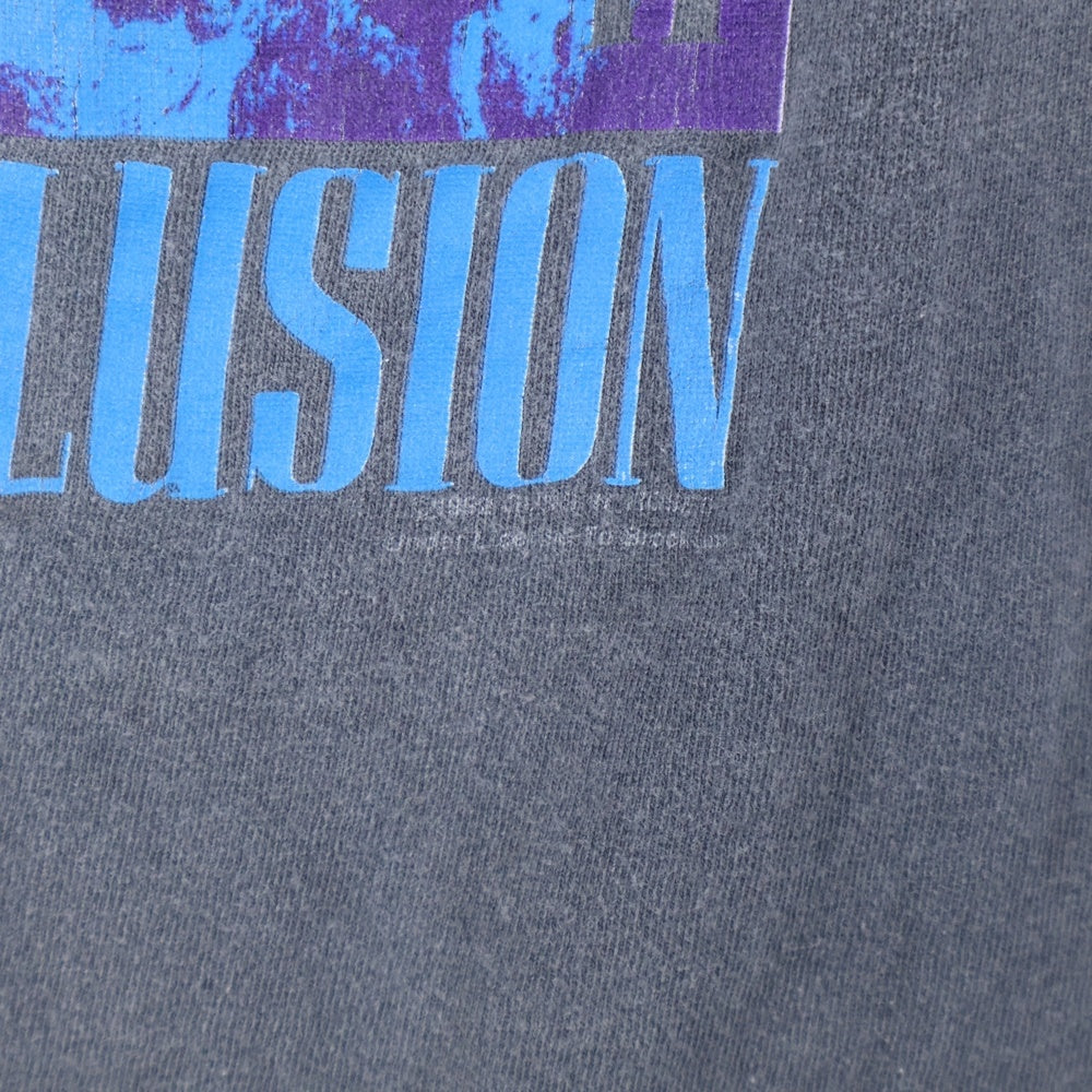 VINTAGE(ヴィンテージ) 90s GUNS N ROSES Use Your Illusion ガンズアンドローゼズ 両面プリント 半袖Tシャツ カットソー グレー