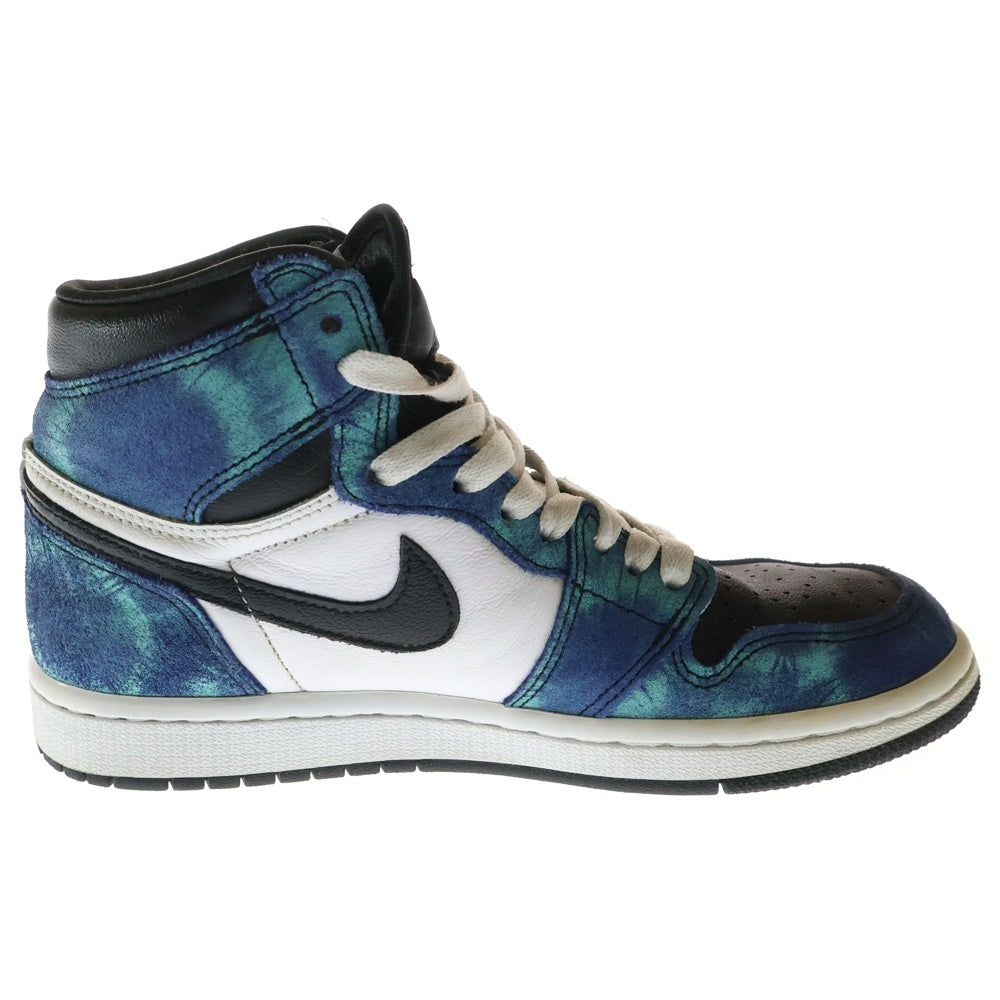 NIKE(ナイキ) WMNS AIR JORDAN 1 HIGH OG Tie-Dye CD0461-100 ウィメンズ エアジョーダン1 タイダイブルー ハイカットスニーカー シューズ US6/23.0cm ブルー