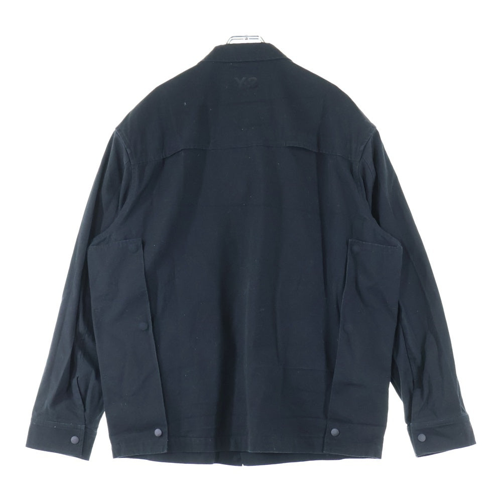 Y-3(ワイスリー) 24SS LS PKT SHIRT コットンポケットオーバーサイズ長袖シャツ IR6248 ブラック