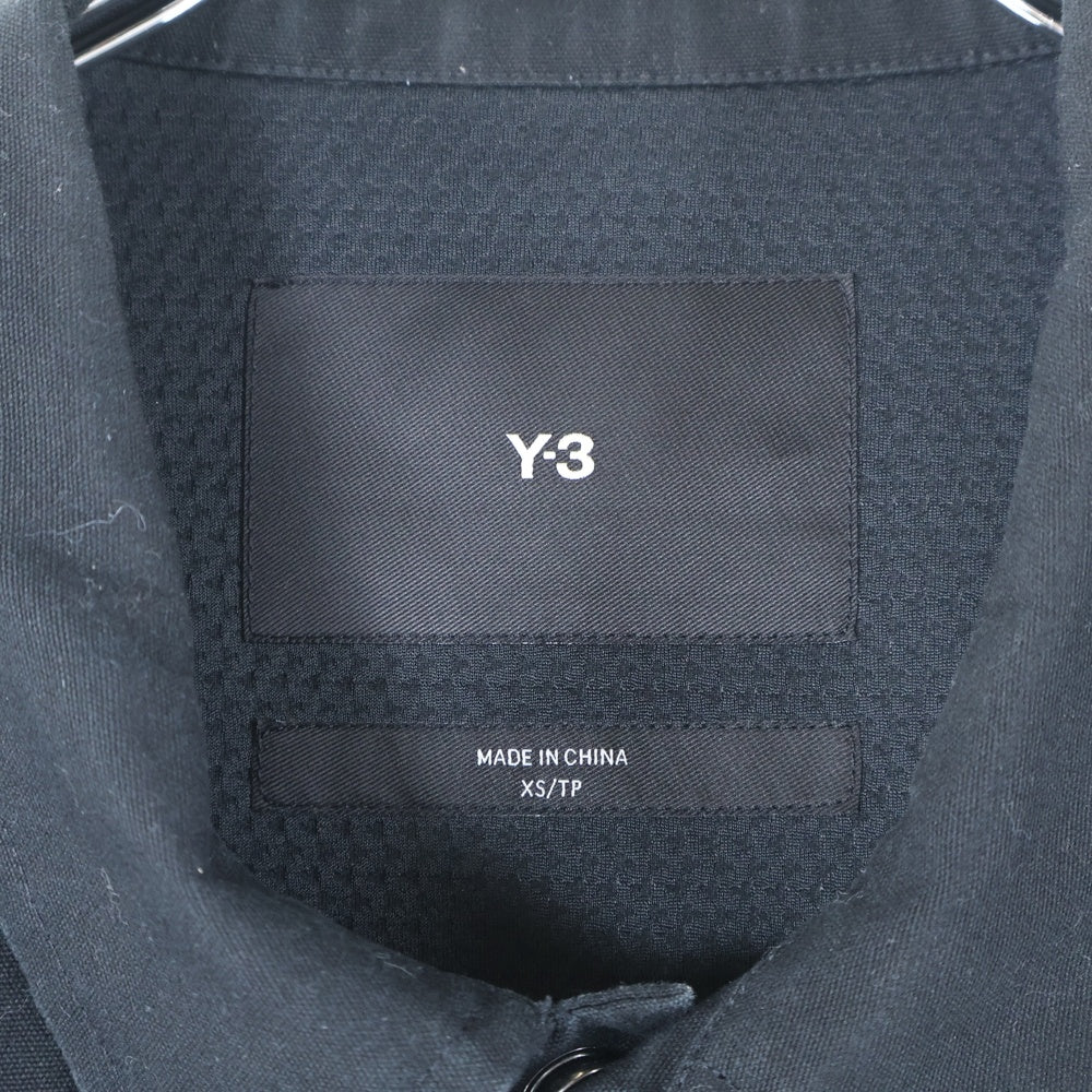 Y-3(ワイスリー) 24SS LS PKT SHIRT コットンポケットオーバーサイズ長袖シャツ IR6248 ブラック