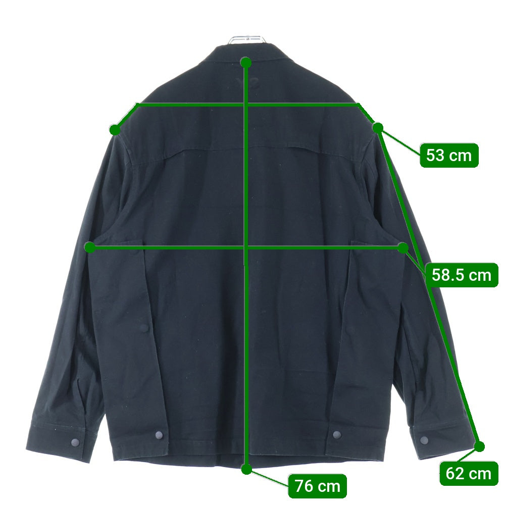 Y-3(ワイスリー) 24SS LS PKT SHIRT コットンポケットオーバーサイズ長袖シャツ IR6248 ブラック
