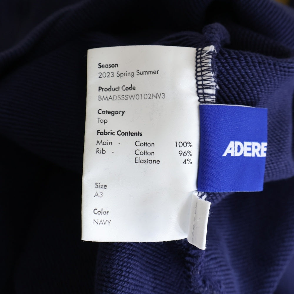 ADER ERROR(アーダーエラー) 23SS ダメージ加工リメイクスウェットトレーナー BMADSSSW0102NV3 ネイビー