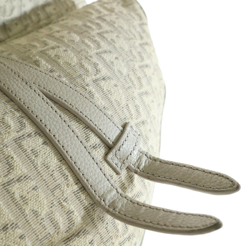 Christian Dior(クリスチャンディオール) SADDLE BAG オブリークジャガード サドル ショルダーバッグ 02-BO-1129 ベージュ/ホワイト