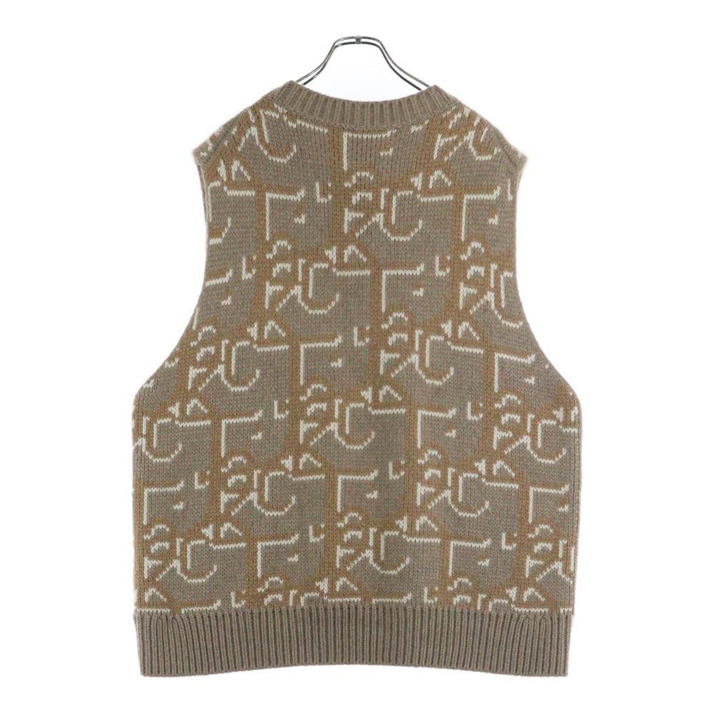 DIOR(ディオール) 22AW×CACTUS JACK Oversized Sleeveless Sweater カクタスジャック オーバーサイズニットベスト 283M654AT357 ブラウン
