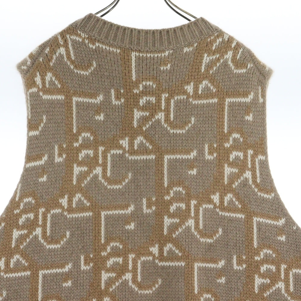 DIOR(ディオール) 22AW×CACTUS JACK Oversized Sleeveless Sweater カクタスジャック オーバーサイズニットベスト 283M654AT357 ブラウン