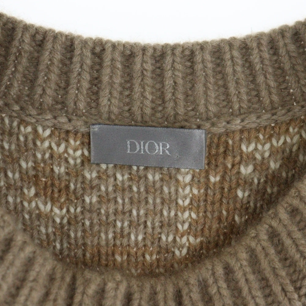 DIOR(ディオール) 22AW×CACTUS JACK Oversized Sleeveless Sweater カクタスジャック オーバーサイズニットベスト 283M654AT357 ブラウン