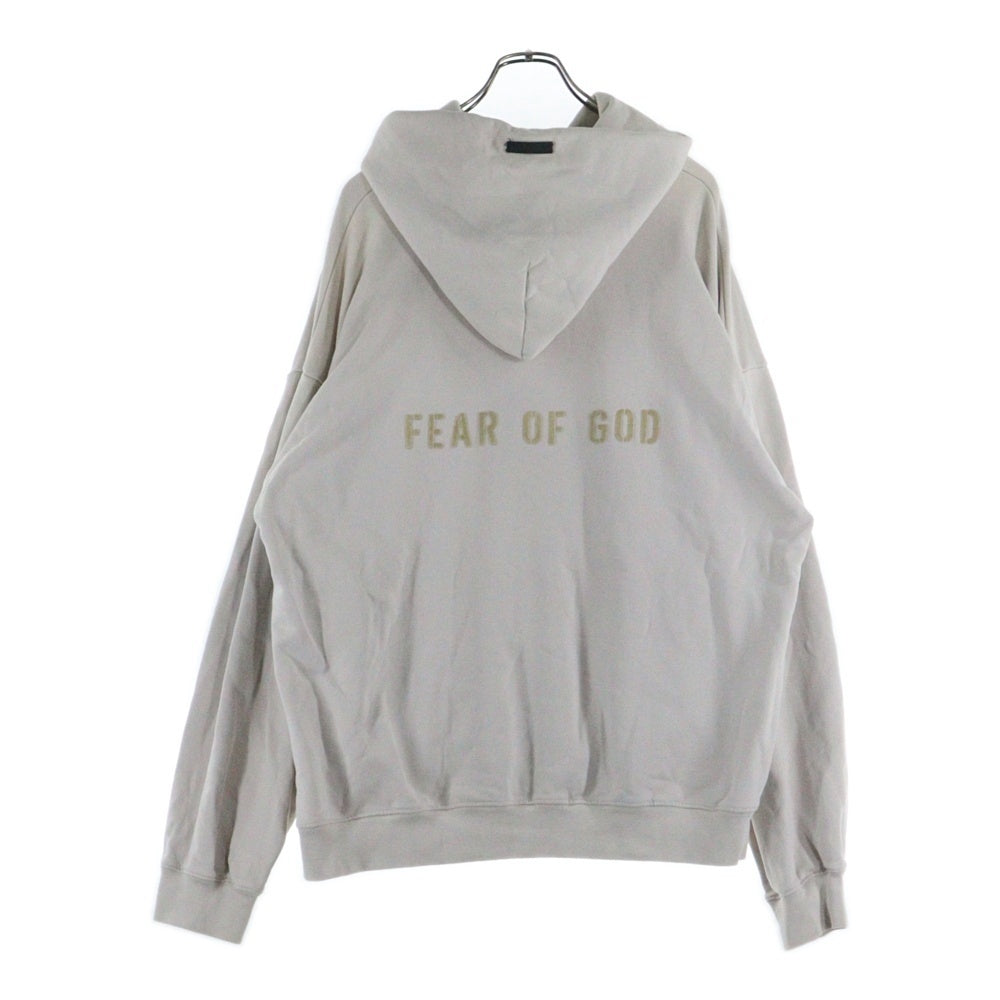 FEAR OF GOD(フィアオブゴッド) 7TH COLLECTION ヴィンテージ パリスカイ FGフロッキーロゴプルオーバーパーカー FG50-014 ベージュ