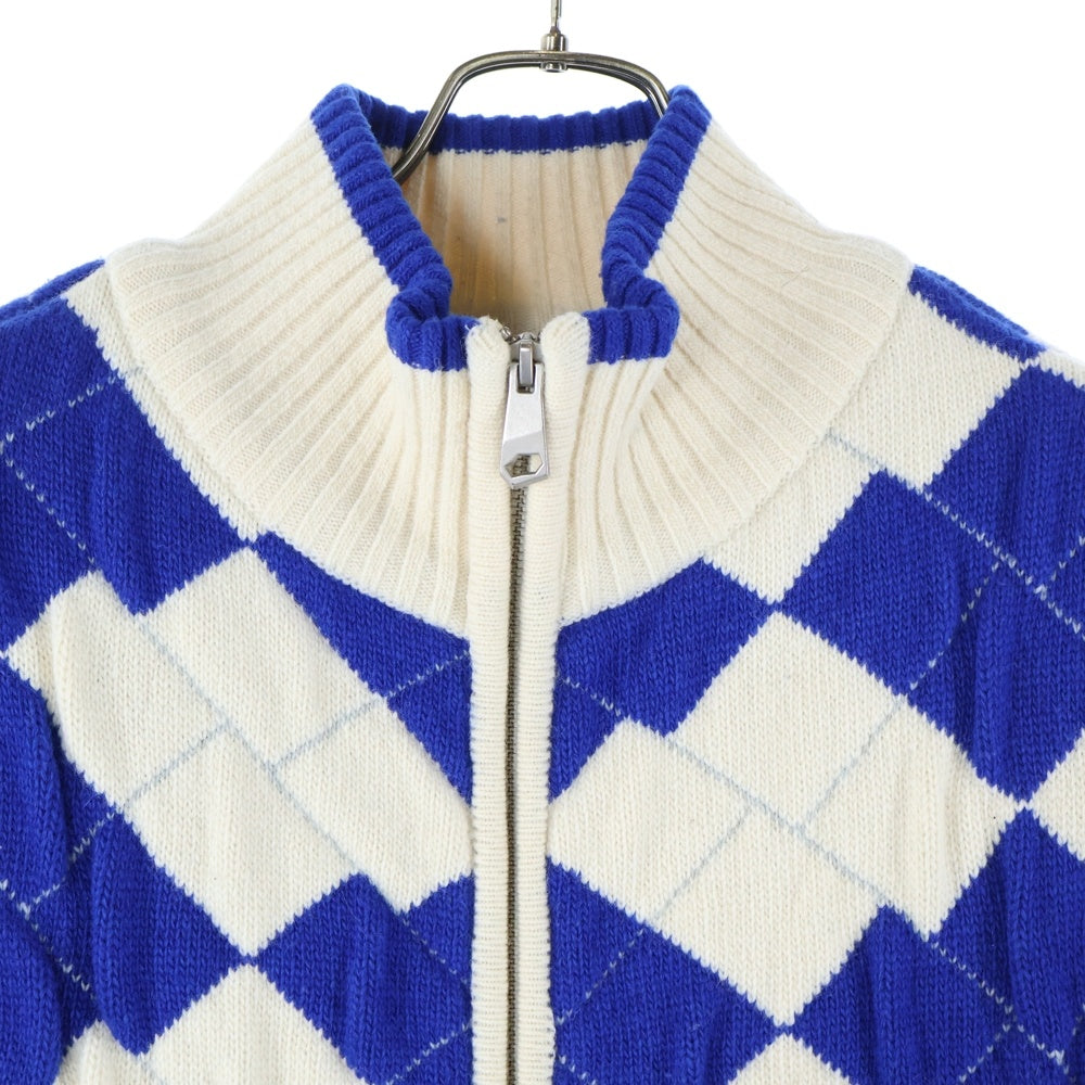 ADER ERROR(アーダーエラー) 22AW Tenit Knit Vest Check チェックニットベスト BLAFWKV01CK ホワイト/ブルー