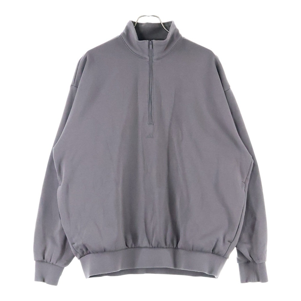 adidas(アディダス) バスケットボール ハーフジップスウェットシャツ IW1627 チャコールグレー