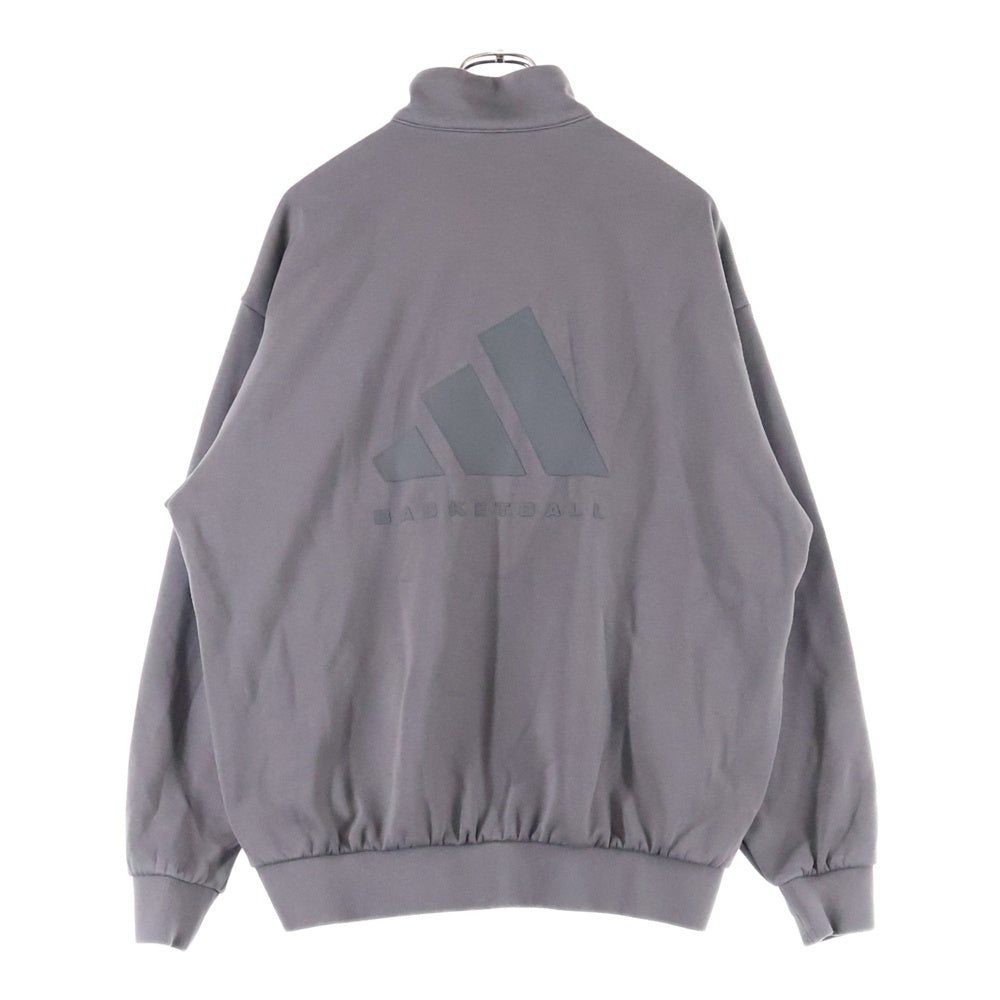adidas(アディダス) バスケットボール ハーフジップスウェットシャツ IW1627 チャコールグレー