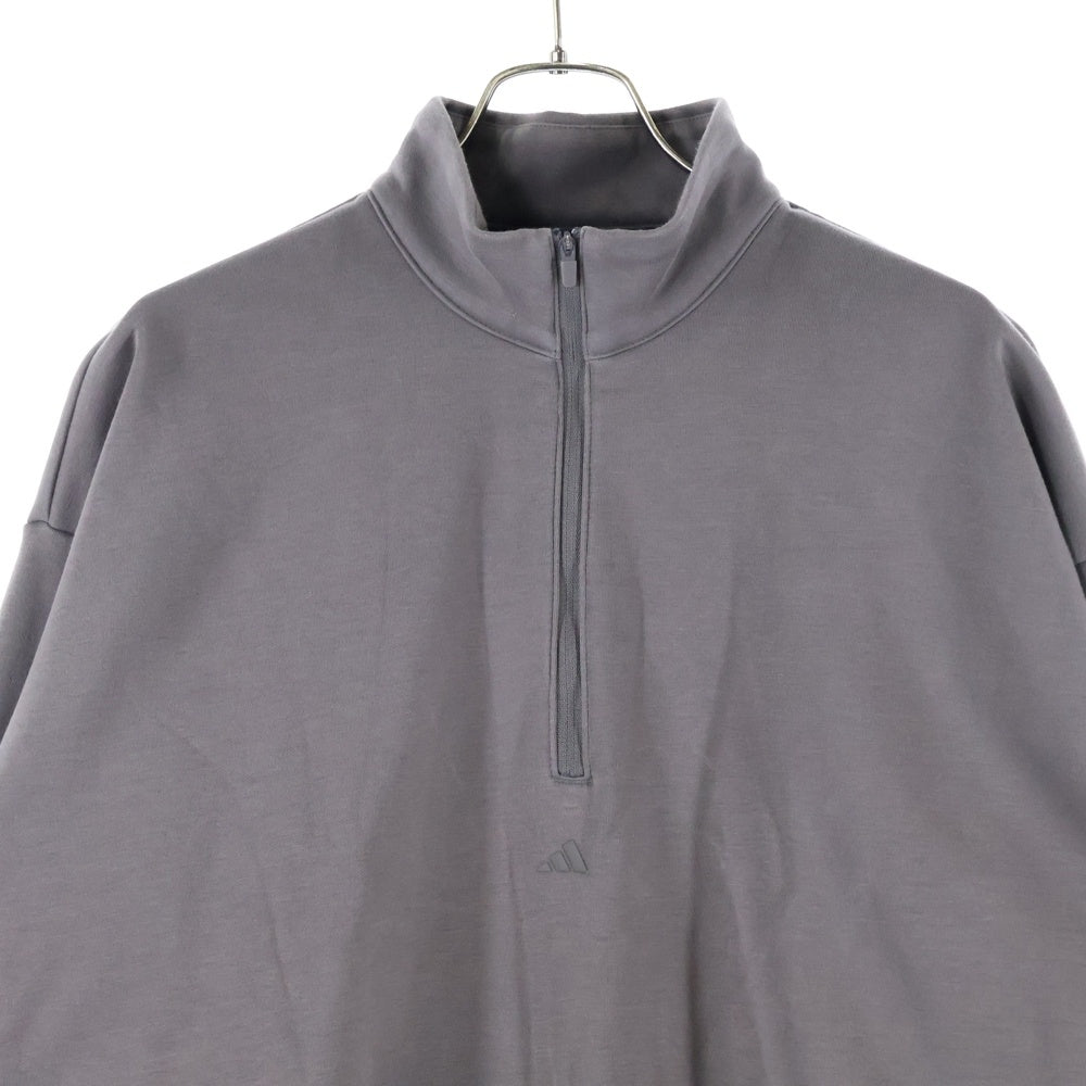 adidas(アディダス) バスケットボール ハーフジップスウェットシャツ IW1627 チャコールグレー