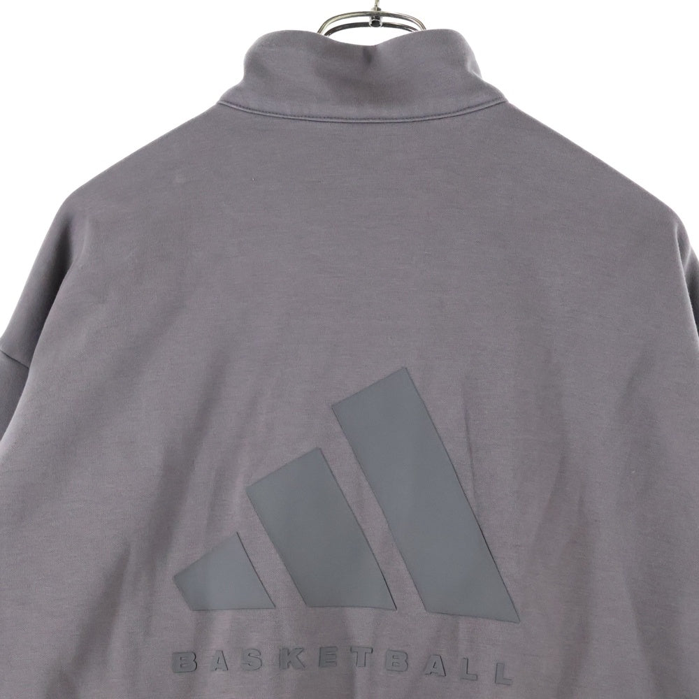 adidas(アディダス) バスケットボール ハーフジップスウェットシャツ IW1627 チャコールグレー