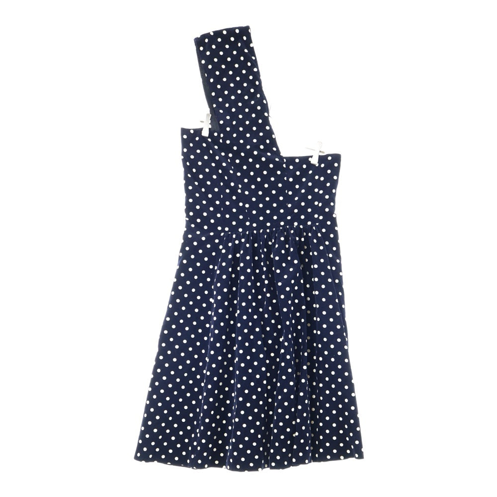 COMME des GARCONS(コムデギャルソン) Rayon Dress RM-O022 レーヨンワンピース 水玉模様 長袖 ブラック/ホワイト レディース