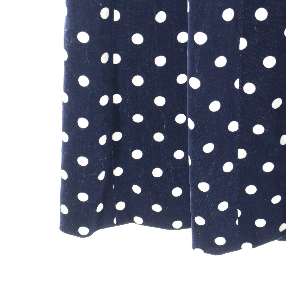 COMME des GARCONS(コムデギャルソン) Rayon Dress RM-O022 レーヨンワンピース 水玉模様 長袖 ブラック/ホワイト レディース