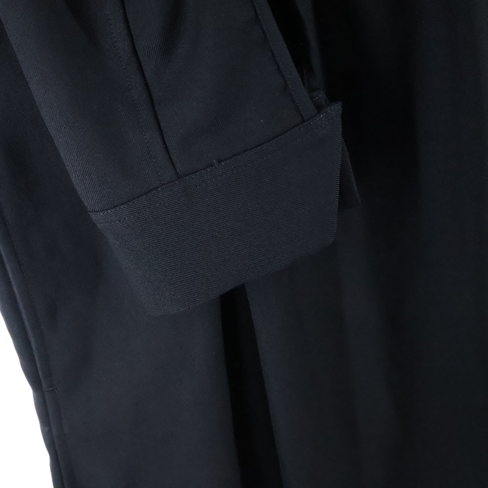 LIMI feu(リミフゥ) Gizzard Shirt Dress LB-B12-001 ギャザーシャツ 長袖ワンピース ブラック レディース