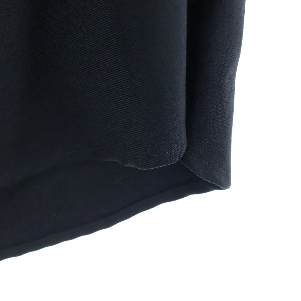 LIMI feu(リミフゥ) Gizzard Shirt Dress LB-B12-001 ギャザーシャツ 長袖ワンピース ブラック レディース