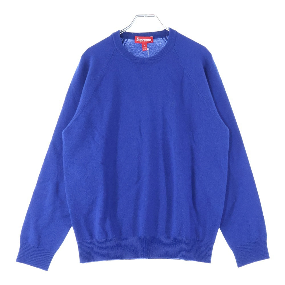 SUPREME(シュプリーム) 15AW Cashmere Sweater 刺繍デザイン カシミヤ ニット セーター ブルー