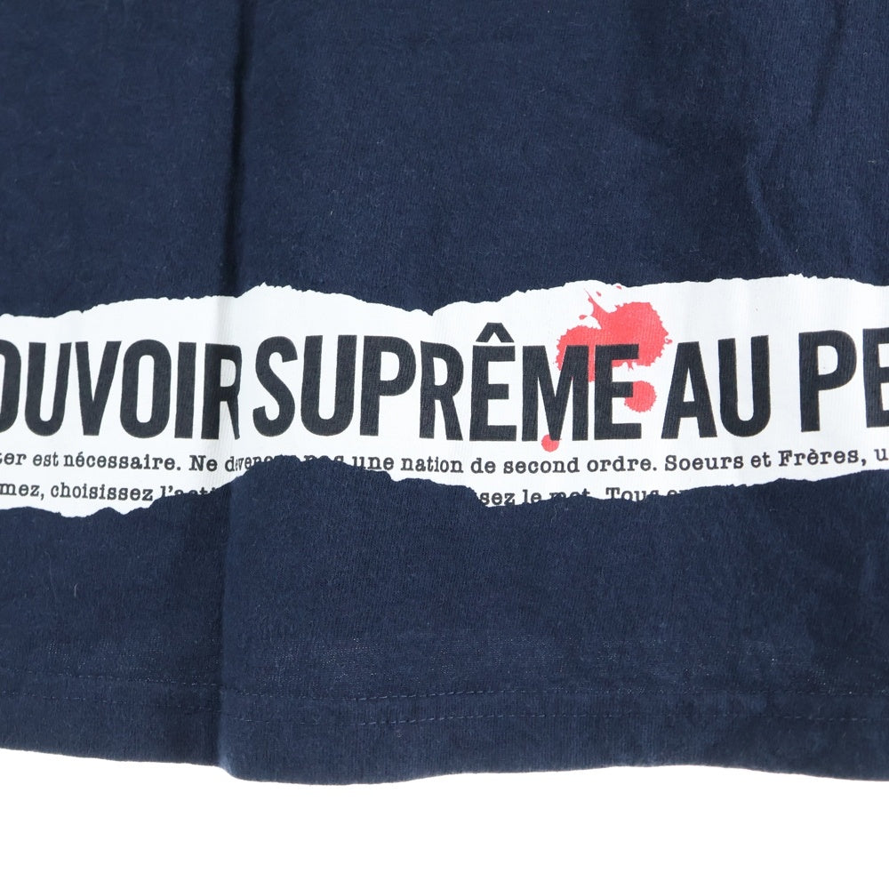 SUPREME(シュプリーム) 19SS Headline Tee ヘッドライン バックプリント 半袖Tシャツ カットソー ネイビー