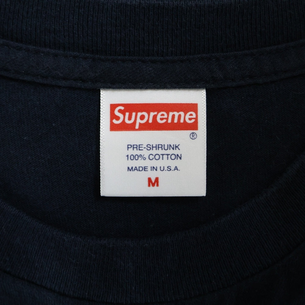SUPREME(シュプリーム) 19SS Headline Tee ヘッドライン バックプリント 半袖Tシャツ カットソー ネイビー
