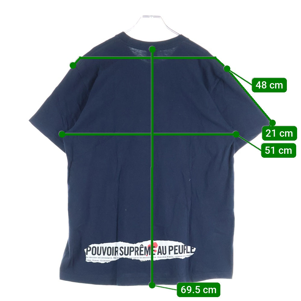 SUPREME(シュプリーム) 19SS Headline Tee ヘッドライン バックプリント 半袖Tシャツ カットソー ネイビー
