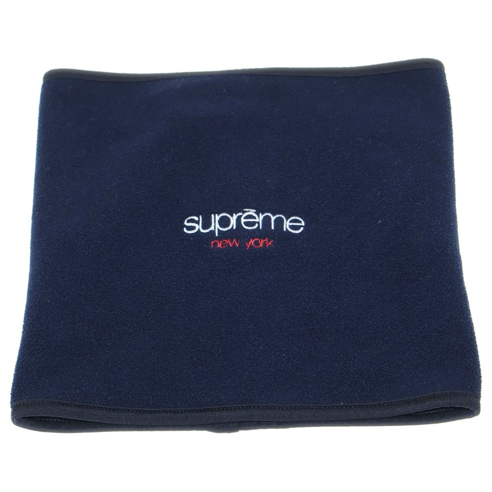SUPREME(シュプリーム) 16AW Polartec Fleece Neck Gaiter クラシックロゴ ポーラテック フリースネックウォーマー ネイビー