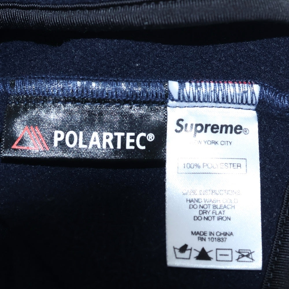 SUPREME(シュプリーム) 16AW Polartec Fleece Neck Gaiter クラシックロゴ ポーラテック フリースネックウォーマー ネイビー