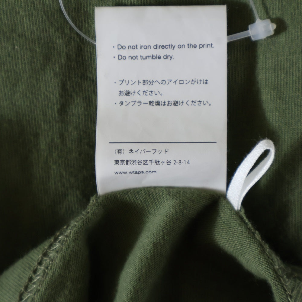 WTAPS(ダブルタップス) 21SS GPS SS TEE 211PCDT-ST05S 両面ロゴプリント 半袖Tシャツ カットソー カーキ