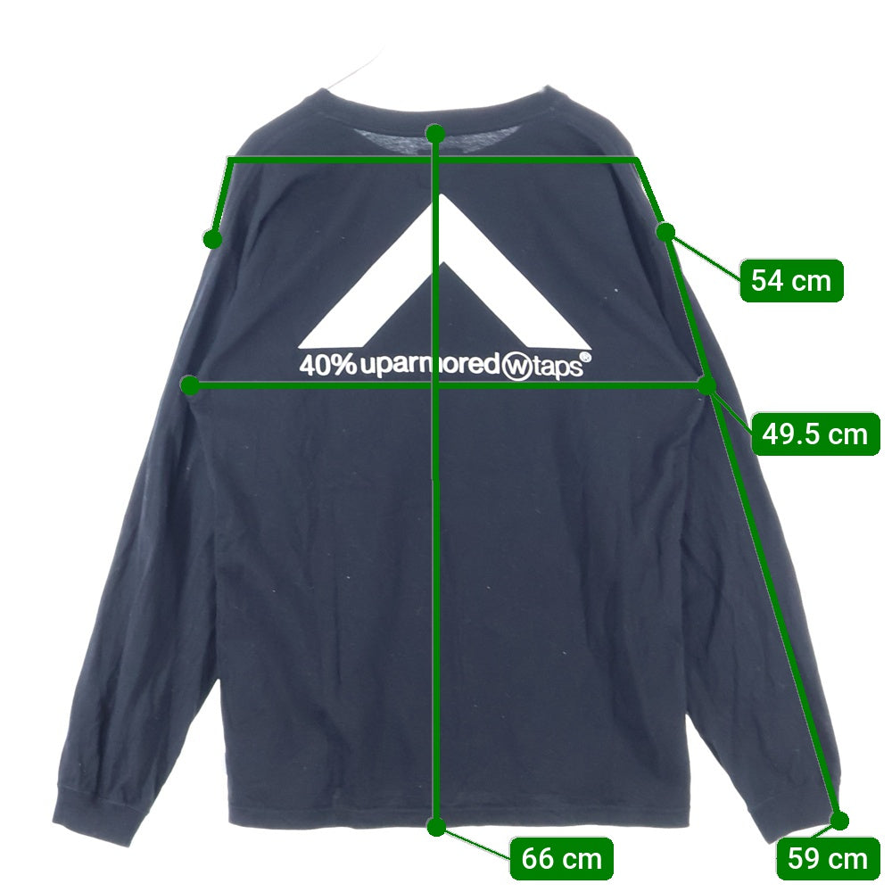 WTAPS(ダブルタップス) 20AW 40PCT UPARMORED L/S 202ATDT-LT02S バックプリント クルーネック長袖Tシャツ ホワイト