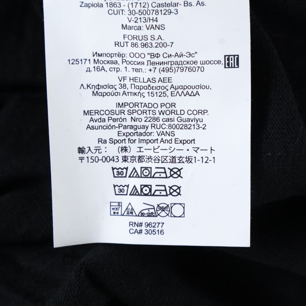 WTAPS(ダブルタップス) 20AW ×VANS Short Sleeve Shirt VN0A4TRDBLK バンズ 両面プリント 半袖Tシャツ カットソー ブラック