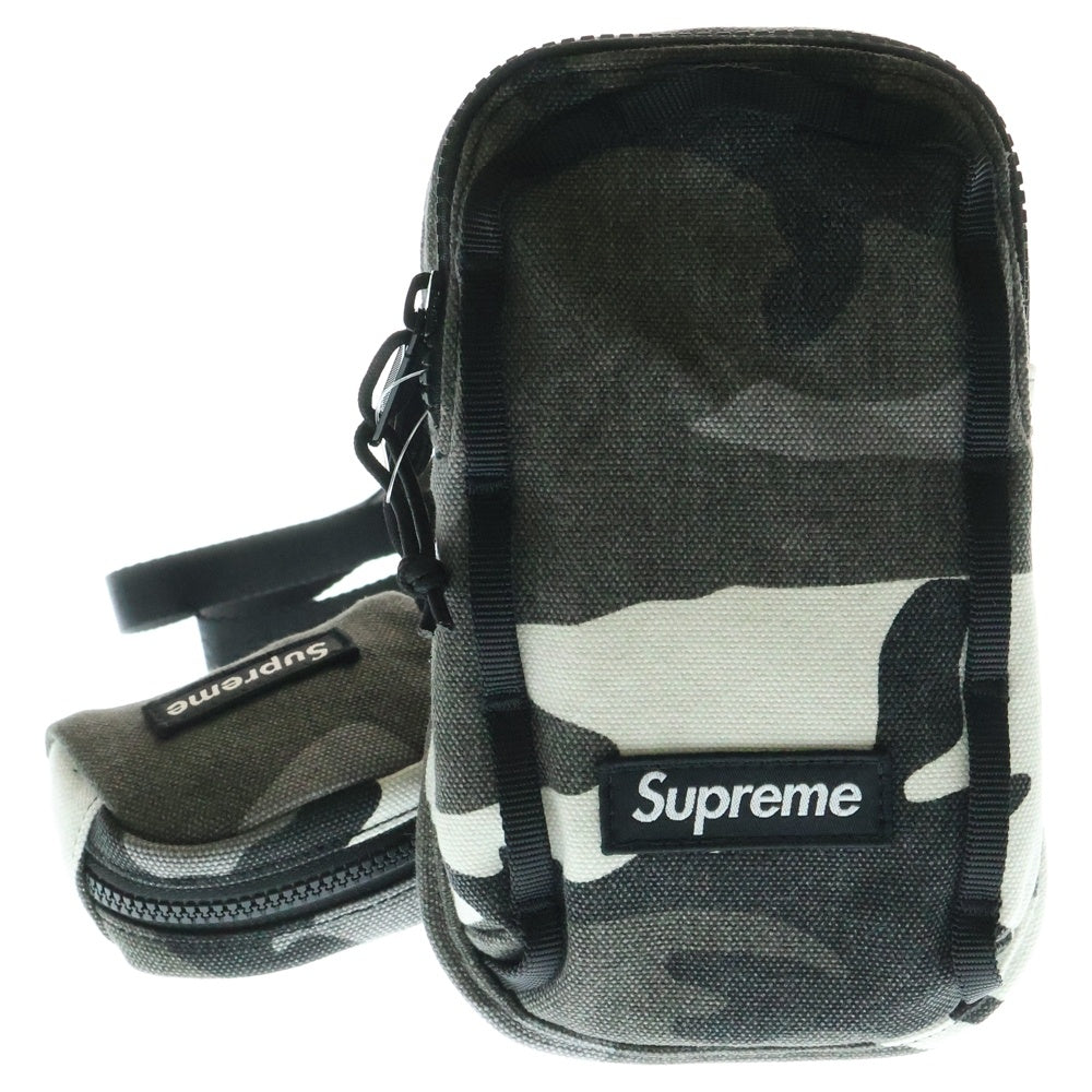 SUPREME(シュプリーム) 25SS Camera Bag+Mini Pouch スモールボックスロゴ カメラバッグ ミニポーチ付 カモフラ グレー