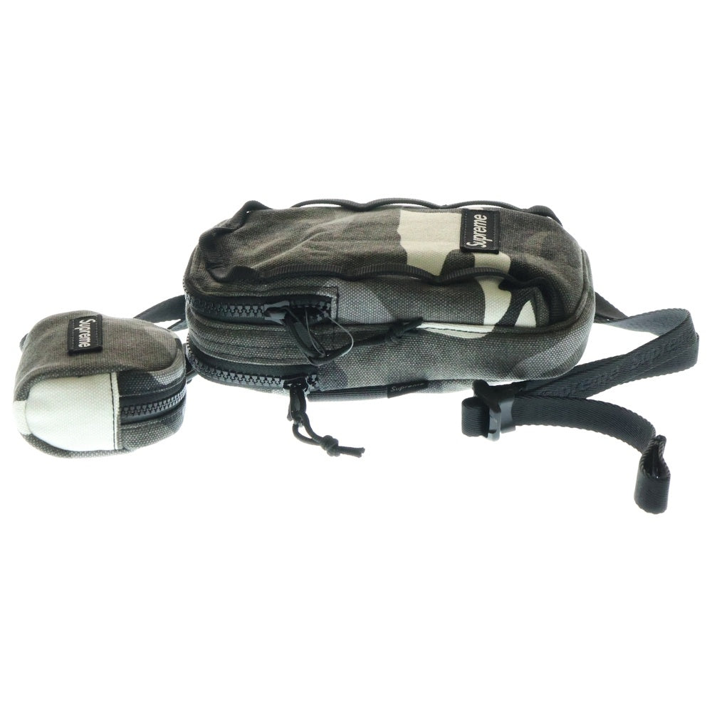 SUPREME(シュプリーム) 25SS Camera Bag+Mini Pouch スモールボックスロゴ カメラバッグ ミニポーチ付 カモフラ グレー