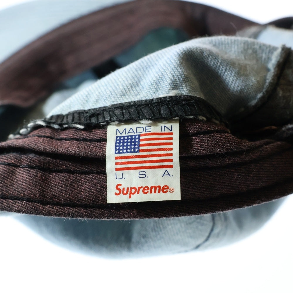 SUPREME(シュプリーム) 17SS Washed Chino Twill Camp Cap Denim ボックスロゴ ウォッシュドチノツイルキャンプキャップ デニム 帽子 ブルー