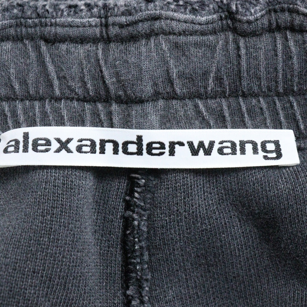 ALEXANDER WANG(アレキサンダーワン) CLASSIC SWEATPANT WITH SPORTY LOGO ロゴスウェットジョガーパンツ UCC1234059 チャコールグレー