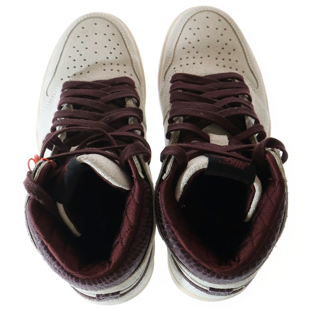 NIKE(ナイキ) ×A MA MANIERE AIR JORDAN 1 RETRO HIGH OG SP DO7097-100 アマ マニエール エアジョーダン1 ハイカットスニーカー ホワイト/ブラウン US8.5/26.5cm