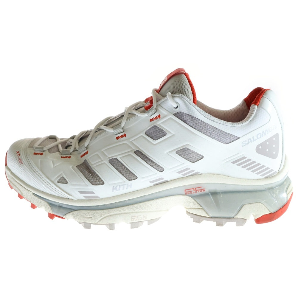 SALOMON(サロモン) ×KITH XT-4K 477718 キス ローカットスニーカー ホワイト/レッド US9/27.0cm