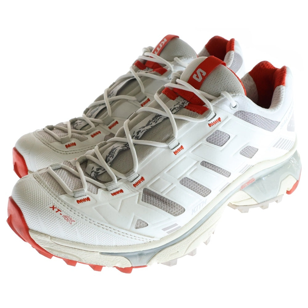 SALOMON(サロモン) ×KITH XT-4K 477718 キス ローカットスニーカー ホワイト/レッド US9/27.0cm