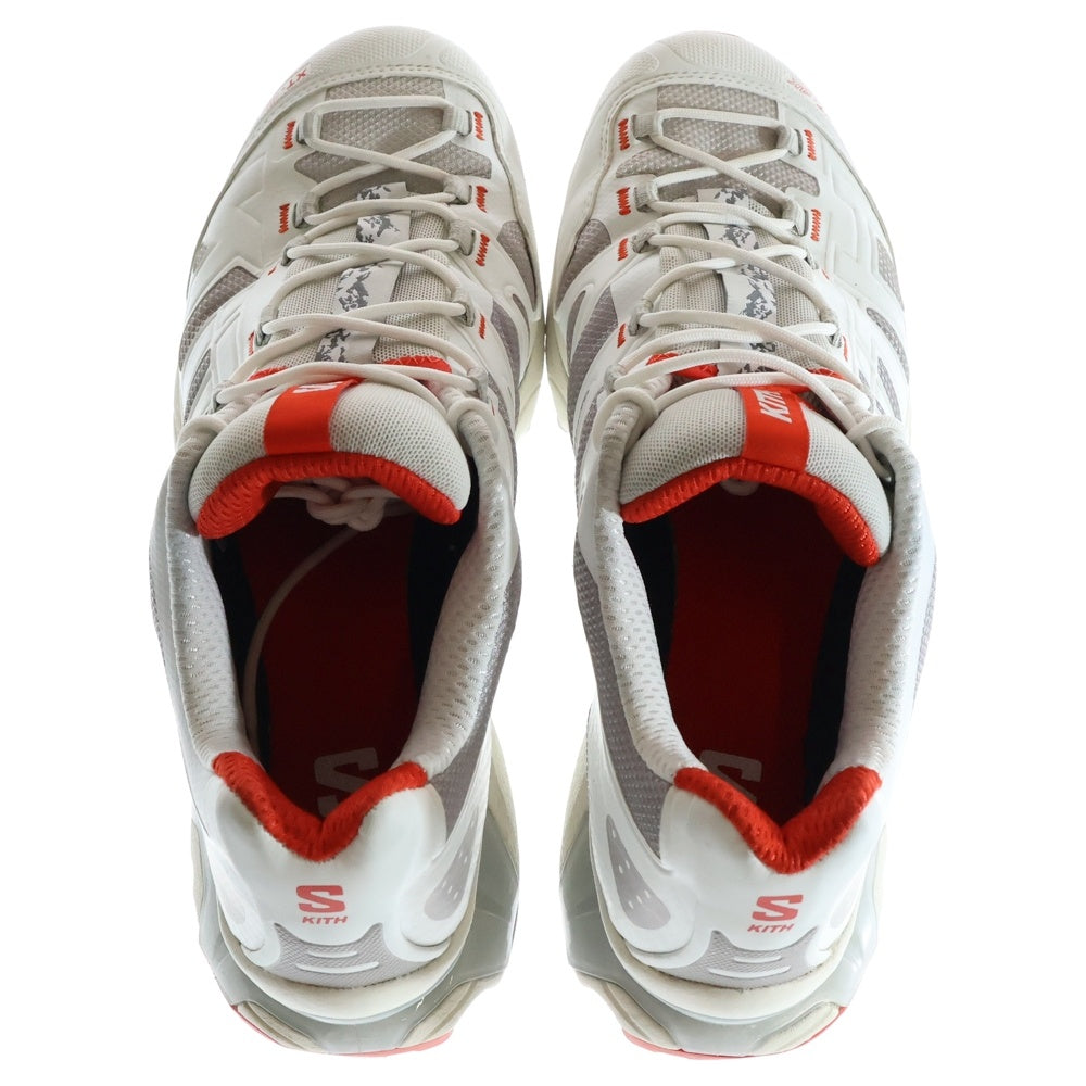 SALOMON(サロモン) ×KITH XT-4K 477718 キス ローカットスニーカー ホワイト/レッド US9/27.0cm