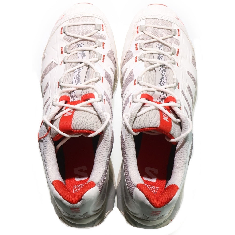 SALOMON(サロモン) ×KITH XT-4K 477718 キス ローカットスニーカー ホワイト/レッド US9/27.0cm