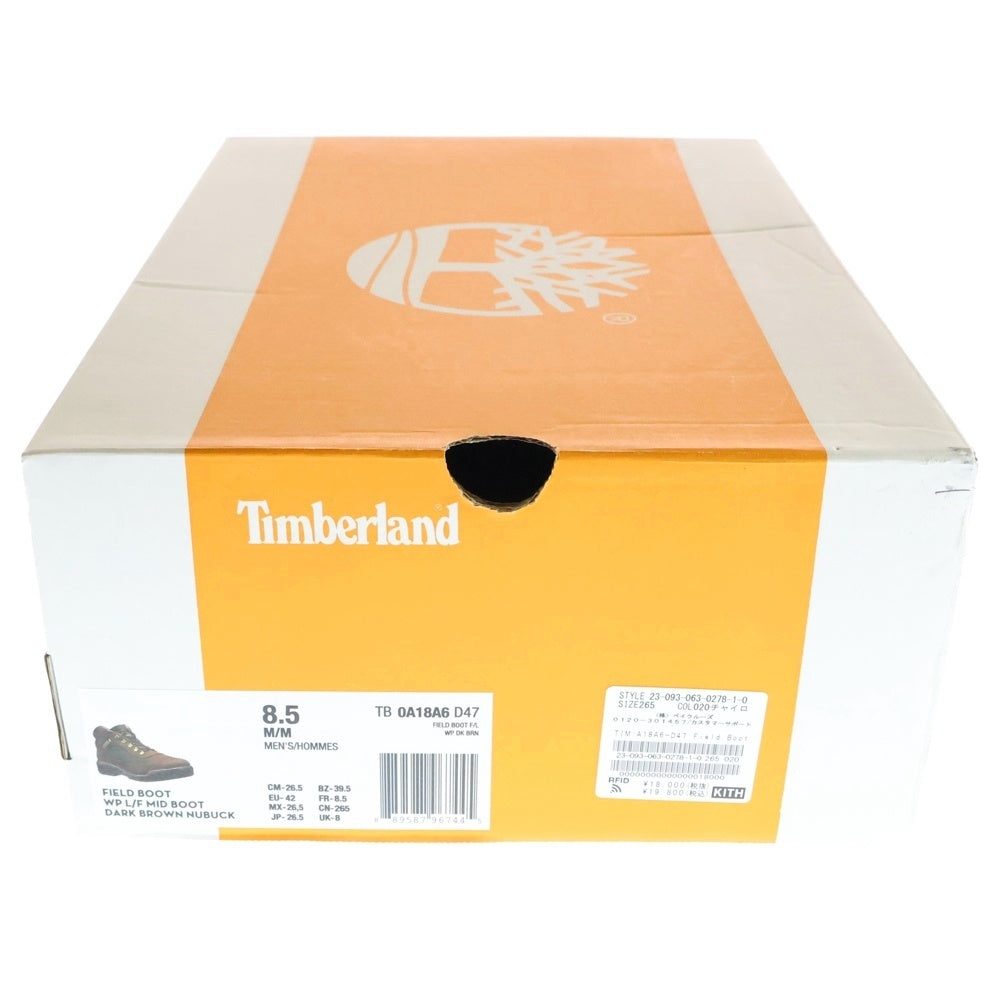 Timberland(ティンバーランド) FIELD BOOT DARK BROWN NUBUCK 0A18A6 フィールドヌバックミッドカットブーツ ブラウン US8.5/26.5cm