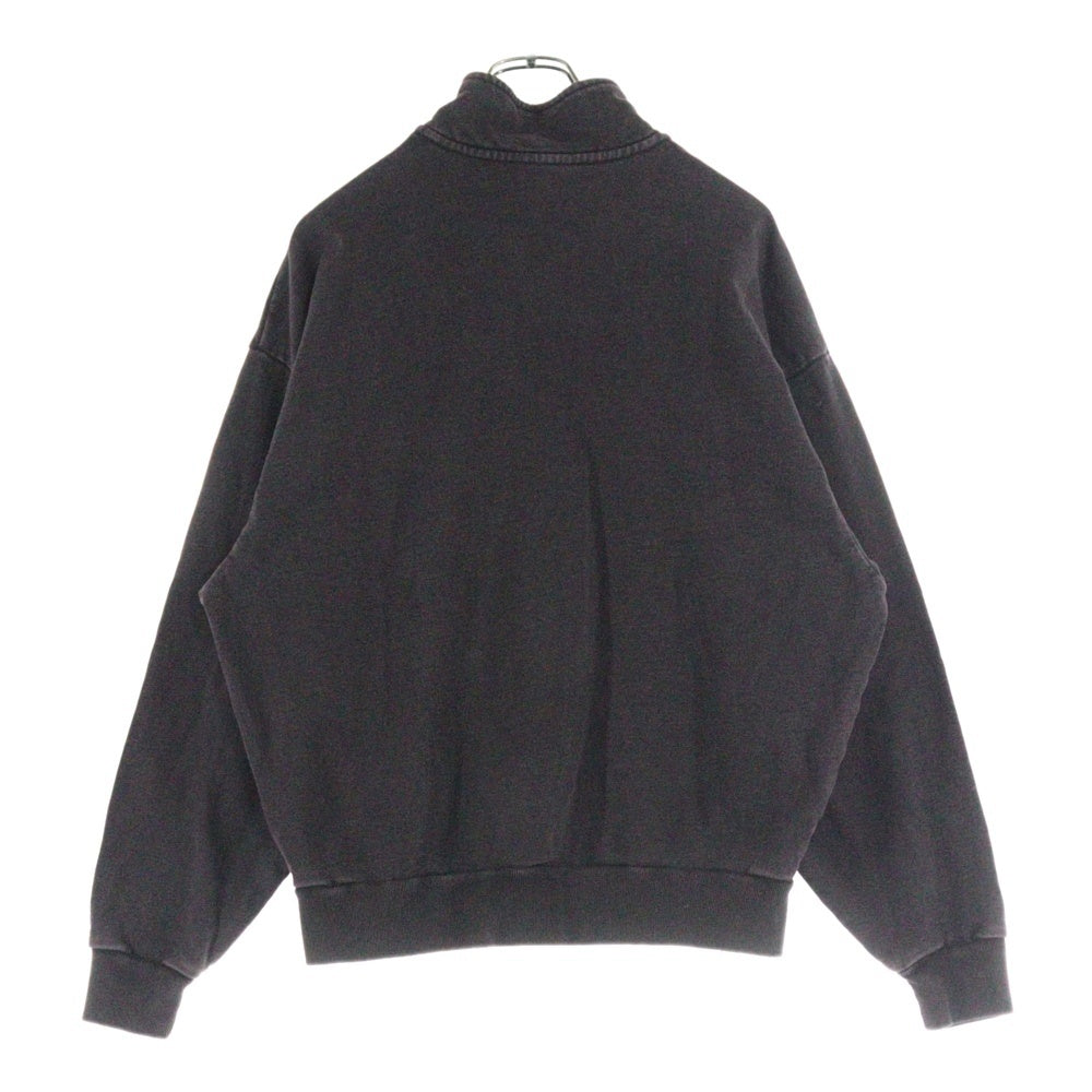 KITH(キス) 24AW NELSON QUARTER ZIP ウォッシュドハーフジップスウェット ブラウン