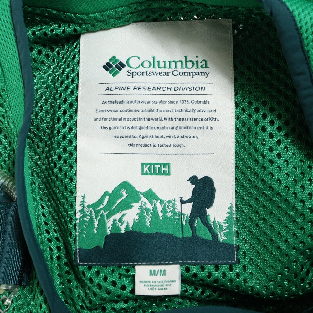 KITH(キス) 24SS×Columbia Utility Vest コロンビア ユーティリティーベスト グリーン