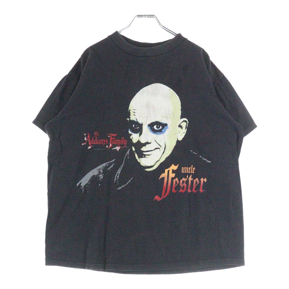 VINTAGE(ヴィンテージ) 90s VINTAGE THE Addams Family Fester アダムスファミリー プリント半袖Tシャツ カットソー ブラック